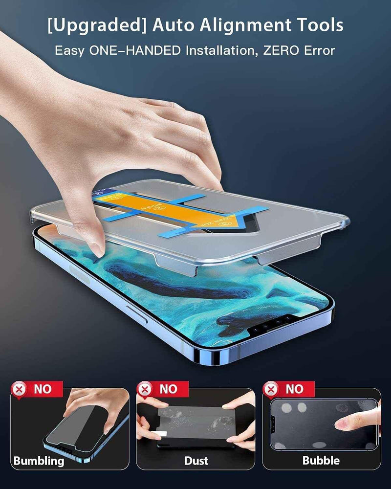 iPhone 13 / 13 Pro Tempered Glass Screen Protectors with Auto Alignment Tool