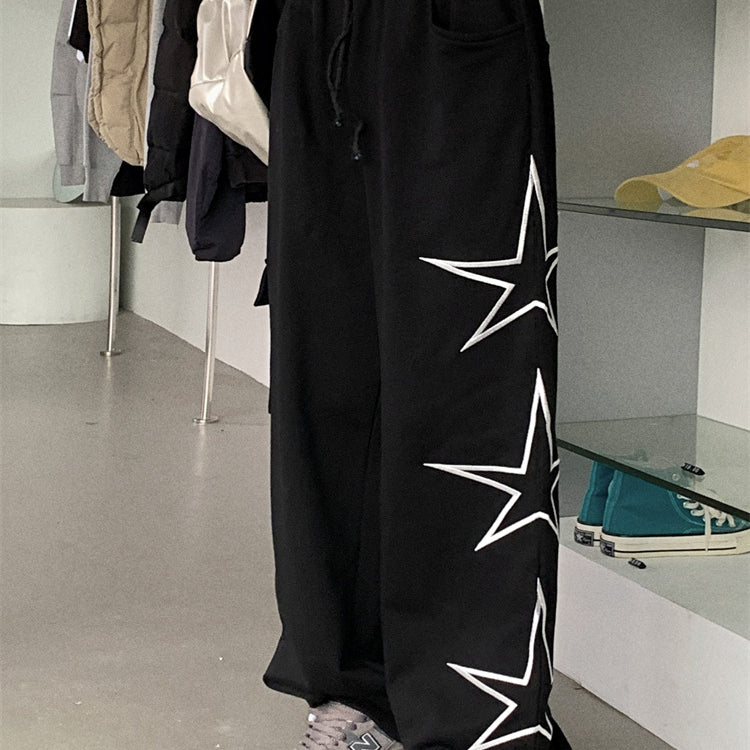 Women's Star Embroidered Wide Leg Guards