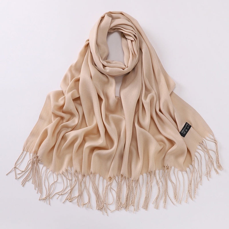Autumn And Winter Cashmere-like Solid Color Long Scarf