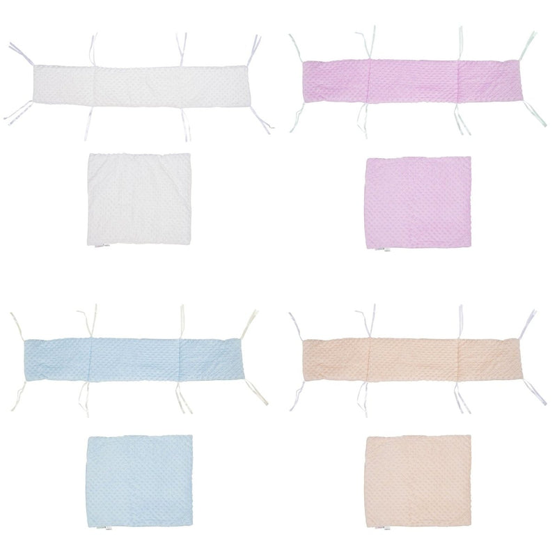 2pc Dimple Crib/Cradle Quilt & Bumper Bedding Set