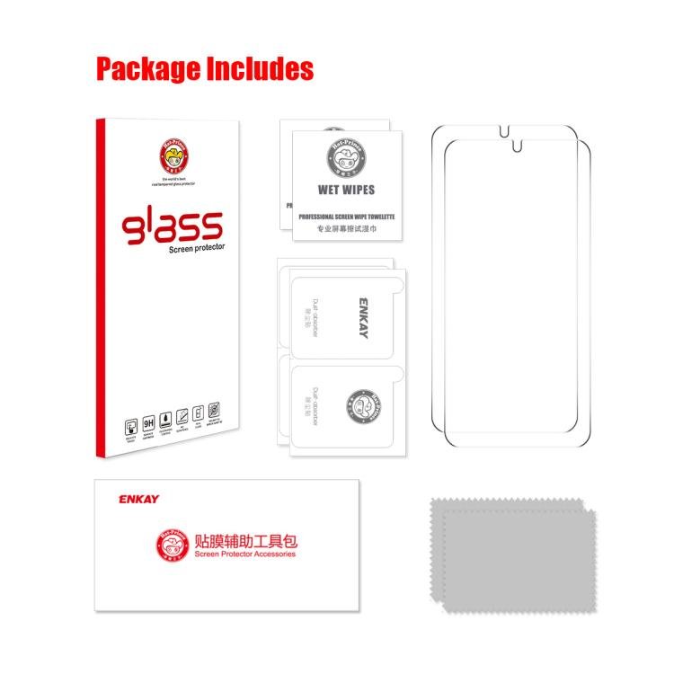 2pcs ENKAY 0.18mm High Aluminum-silicon Tempered Glass Film, Support Ultrasonic Fingerprint Unclock, For Samsung Galaxy S26+ 5G, For Samsung Galaxy S26 Ultra 5G, For Samsung Galaxy S26 5G, For Samsung Galaxy S24 Ultra 5G, For Samsung Galaxy S24+ 5G... - InStock