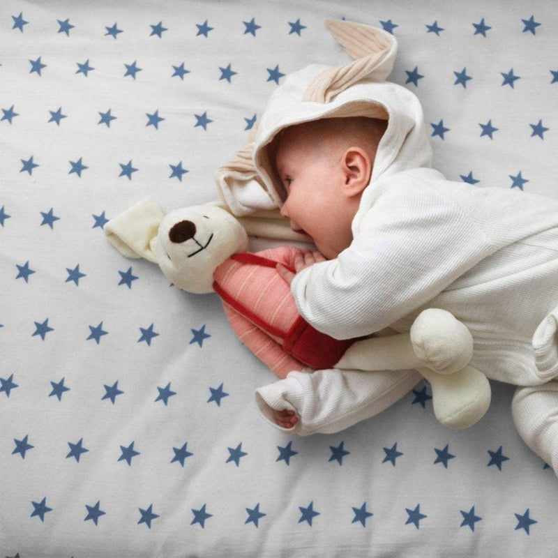 2x Travel Cot Fitted Sheet 100% Cotton 95x65cm