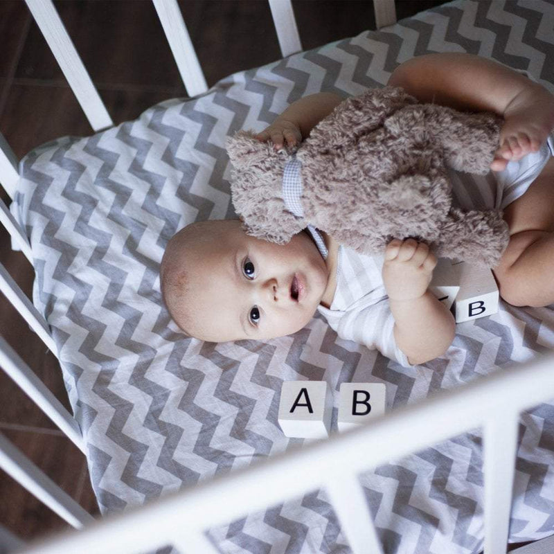 2x Travel Cot Fitted Sheet 100% Cotton 95x65cm
