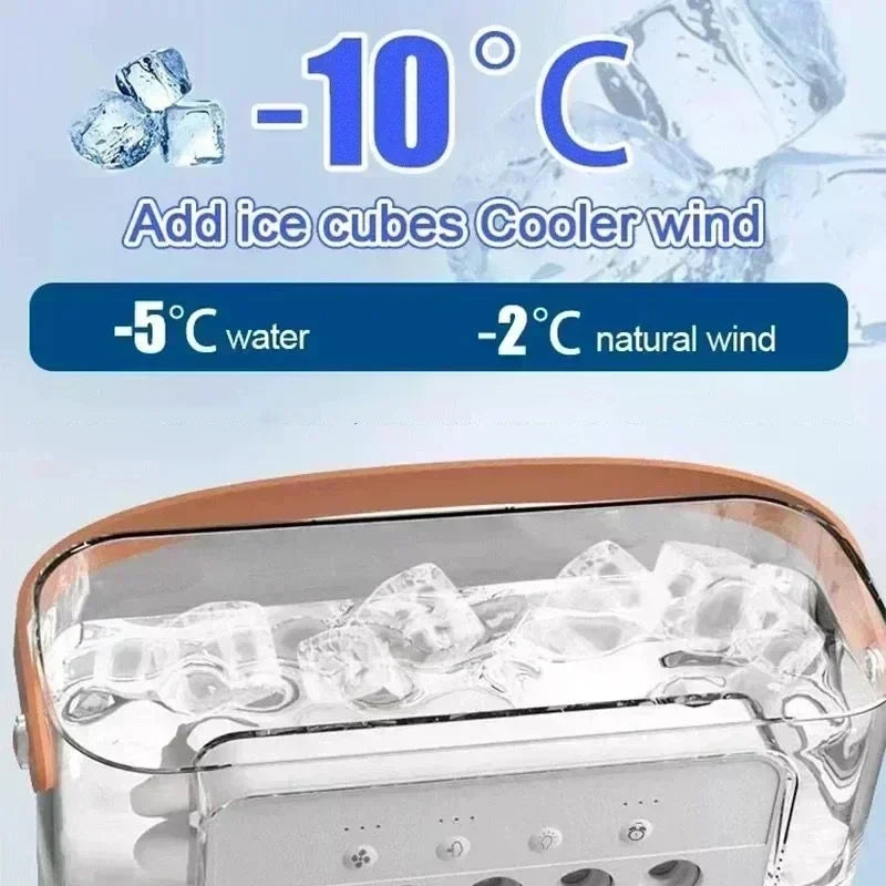 3-in-1 Portable Mini Air Cooler Fan - LED Night Light, Humidifier & Air Conditioner for Home & Office Use