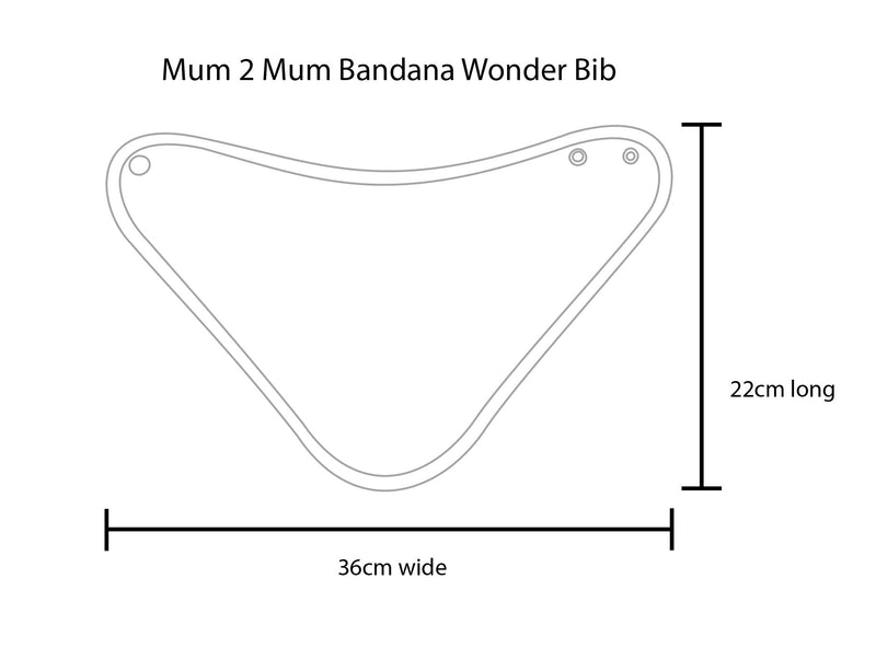 3 PACK - Mum 2 Mum Bandana Style Wonder Bibs - Red / Lime / Teal