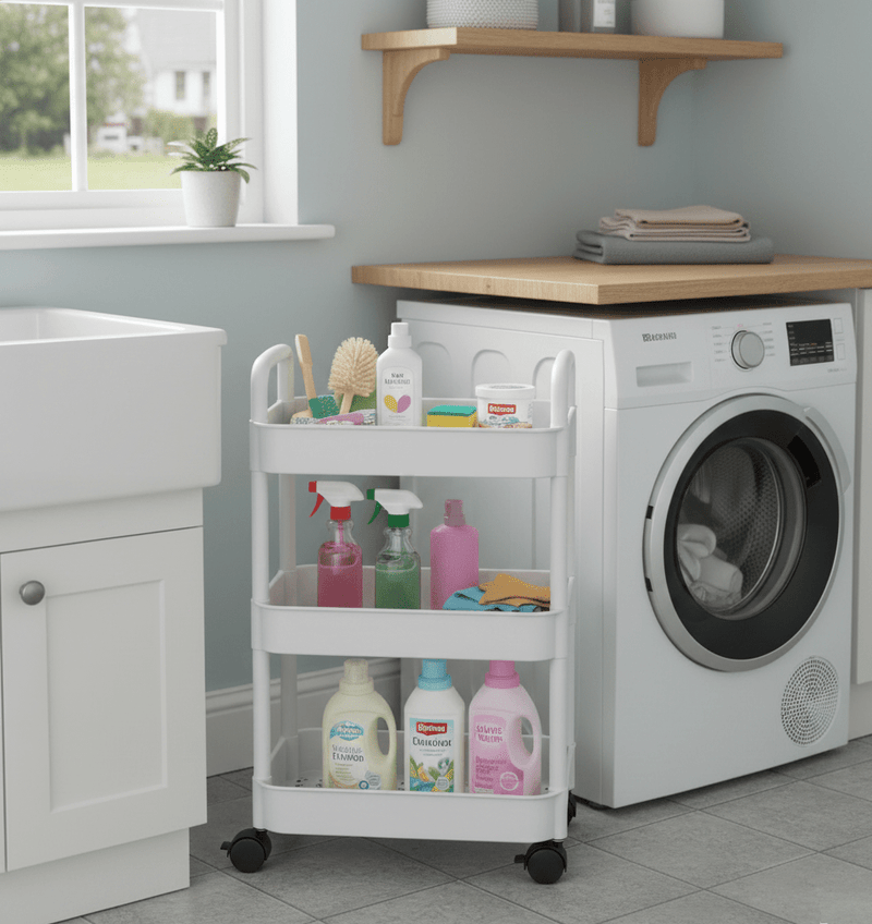3 Tier Multi-Purpose Rolling Trolley - InStock