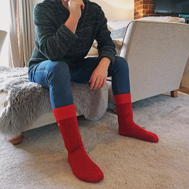 Mens Thick Winter Thermal Socks with Seamless Toe (Multipack Options)