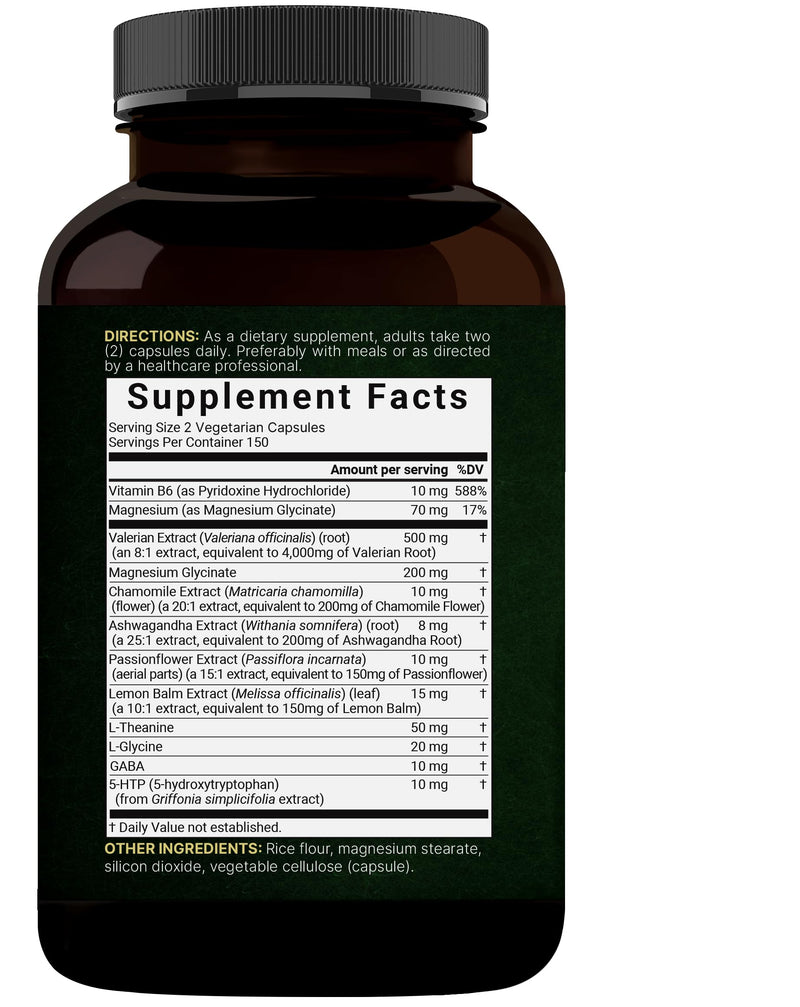 NatureBell Valerian Root for Sleep – 300 Veggie Capsules, Melatonin Free