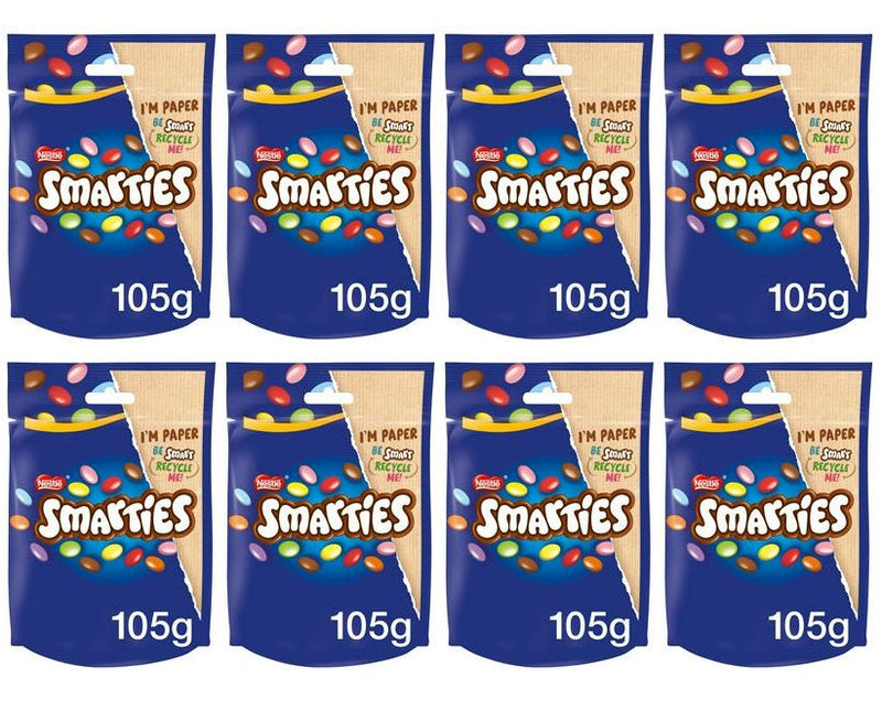 8 x Smarties Pouch 105Gm