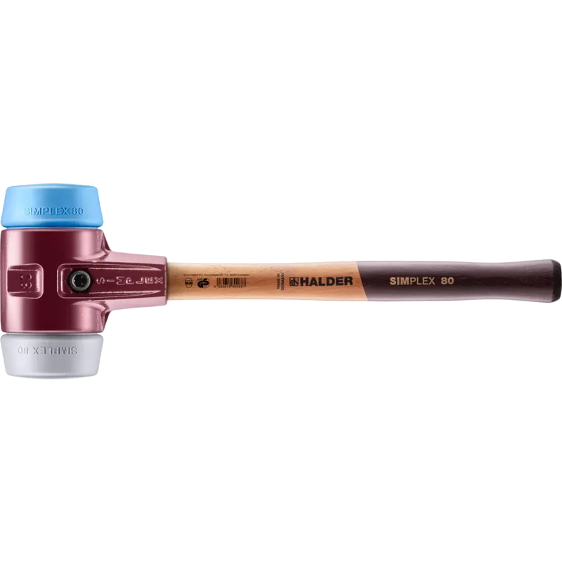 Halder Simplex soft-face mallet, cast iron housing - TPE-soft / TPE-mid