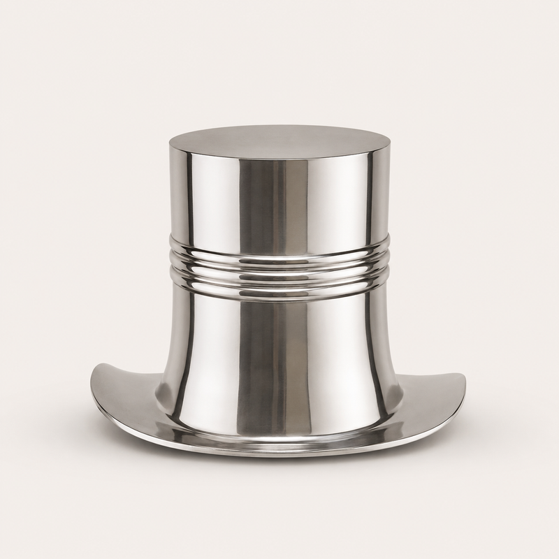 Top Hat XL ~ Solid Cast Champagne Ice Bucket - Wine Cooler Bath