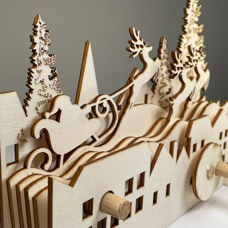 Mechanical Santa Sleigh - Flatpack Model Kit