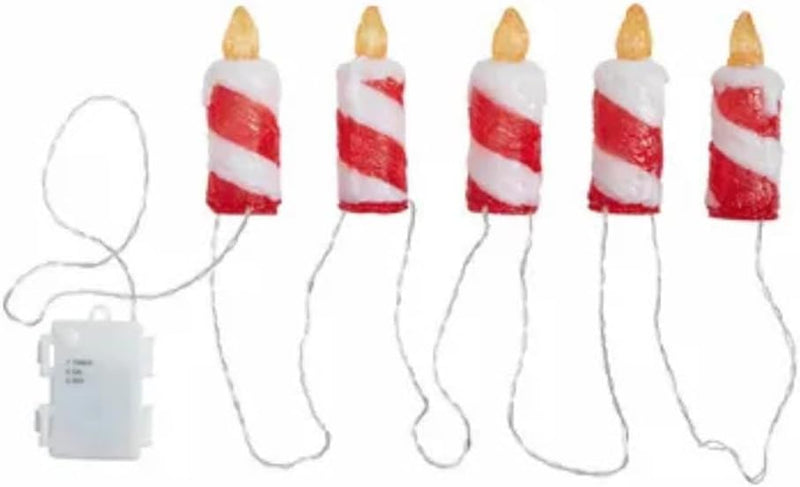 30 LED Flickering Candle Christmas String Lights Cool White