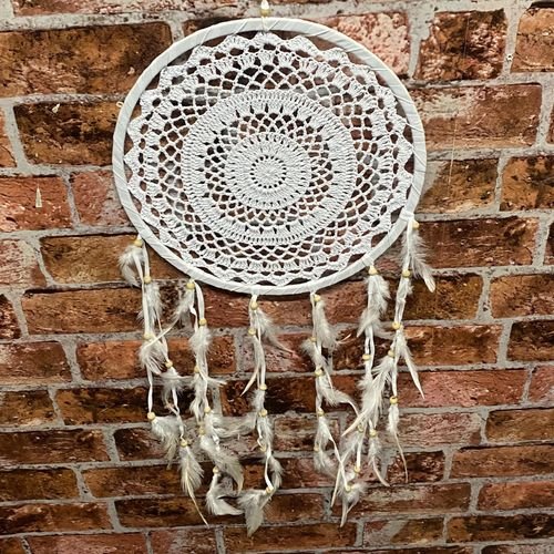 30CM WHITE DREAM CATCHER WINDCHIME - InStock