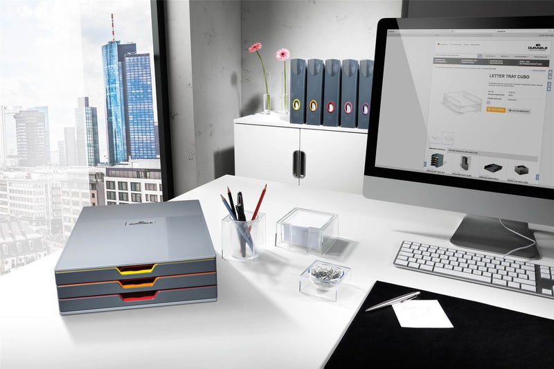 Durable VARICOLOR Magazine Rack Document Desk File Organiser | 5 Pack | A4