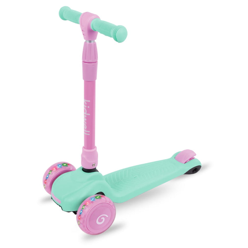 Kidwell JAX Folding 3-Wheel Scooter with LED Light-Up Wheels – Kids Ages 3+ (2 Colours)
