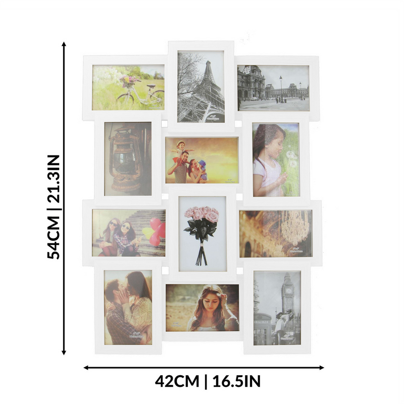 12 Photo Collage Frame White | M&W