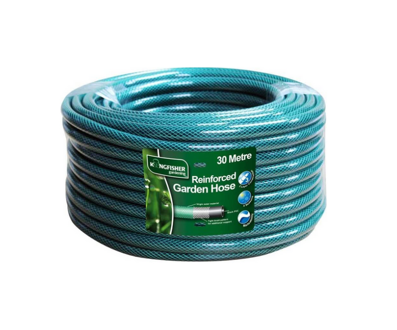 30m Flexible Garden Hose Pipe 3 Layer Kink Resistant 1/2 Inch
