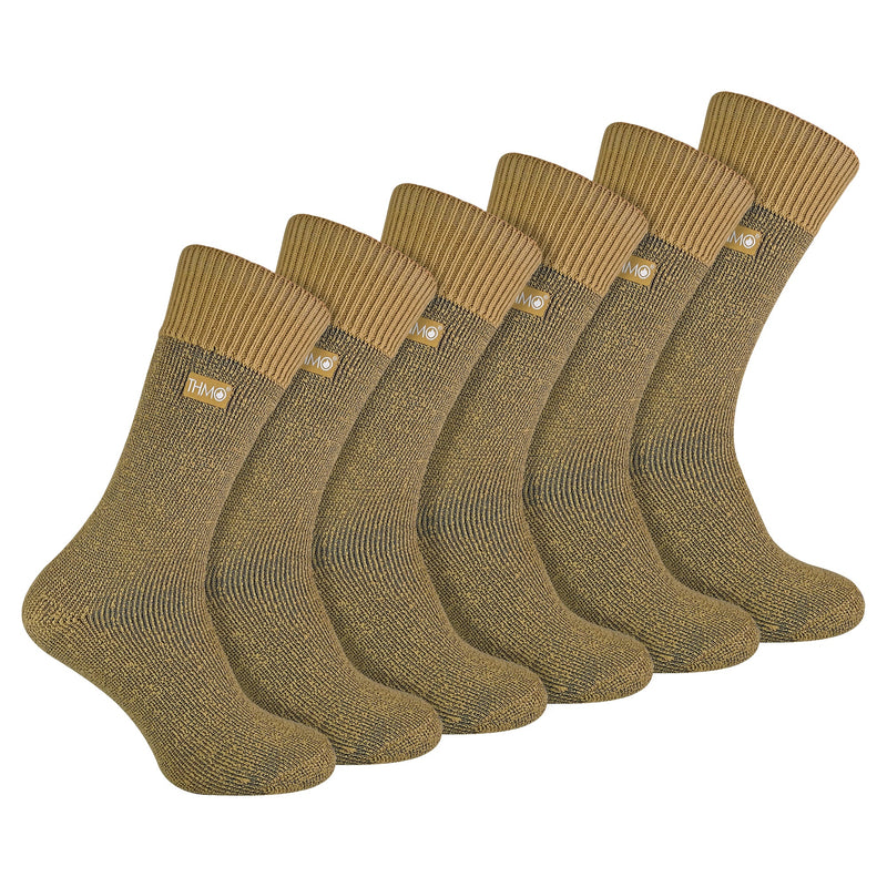 Mens Thick Winter Thermal Socks with Seamless Toe (Multipack Options)