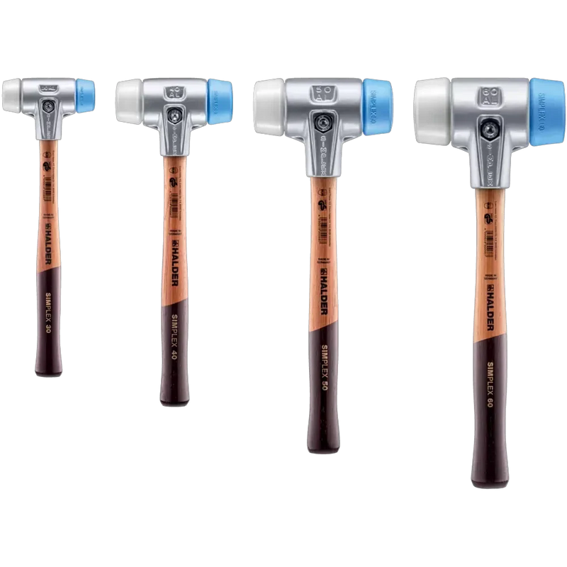 Halder Simplex soft-face mallet, aluminium housing - TPE-soft / Superplastic