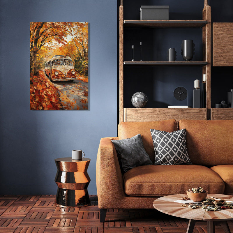 Vintage Tour Bus Canvas