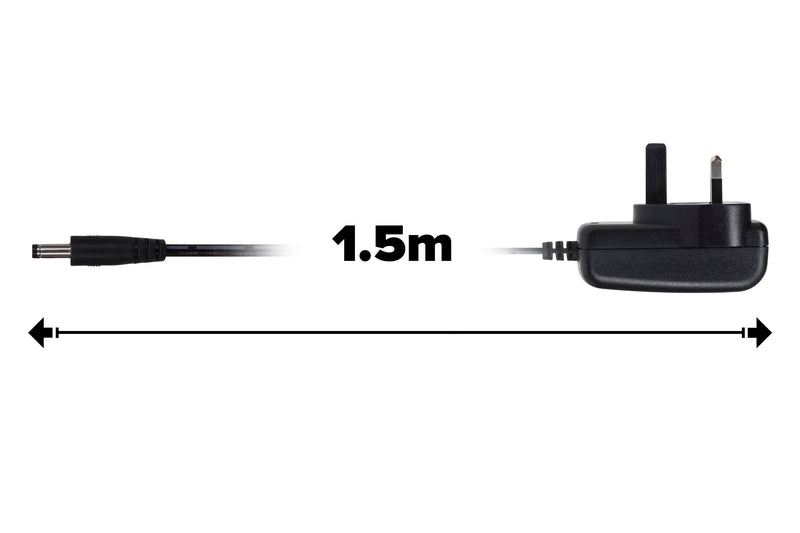 Maplin UK Switching Power Supply 12V DC 2 Amp 24W 2.5 x 5.5 x 12mm Plug - 1.5m Cable