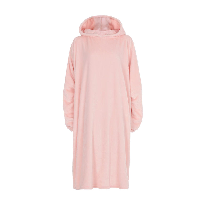 Ladies Sherpa Fleece Hooded Poncho | Snuggle Oversized Wearable Blanket Hoodie
