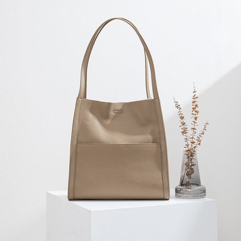 Cowhide Tote Large Capacity Shoulder Bag