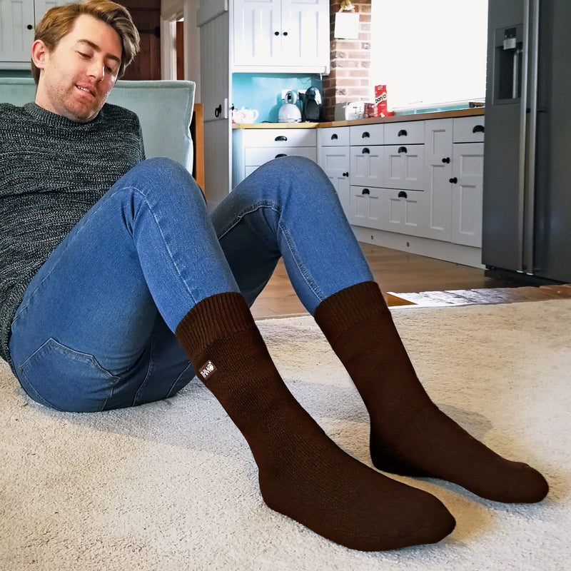Mens Thick Winter Thermal Socks with Seamless Toe (Multipack Options)