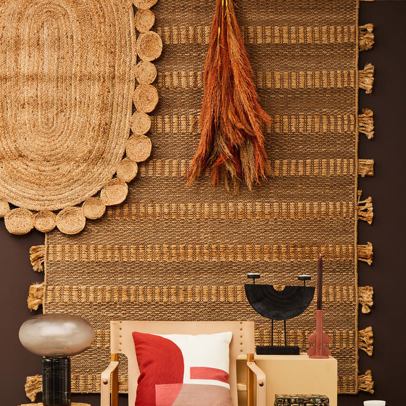 Bosie Oval Woven Jute Rug | Demir