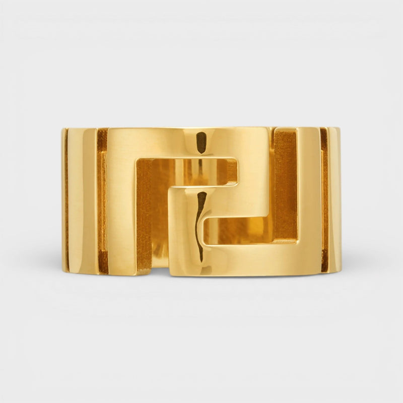 Greca Ring Metal Gold Tone