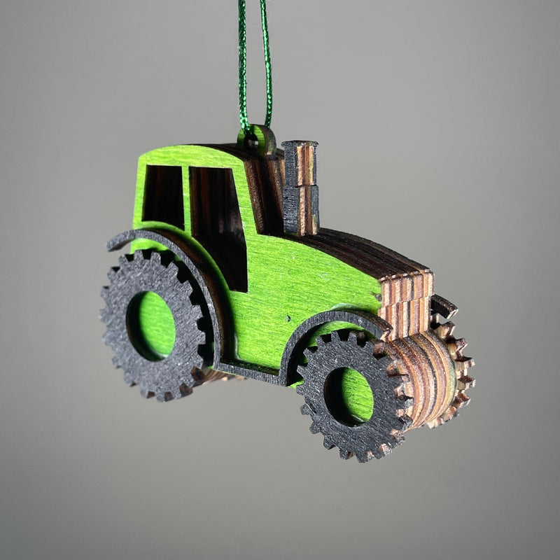 Tractor Bauble - Handmade Ornament
