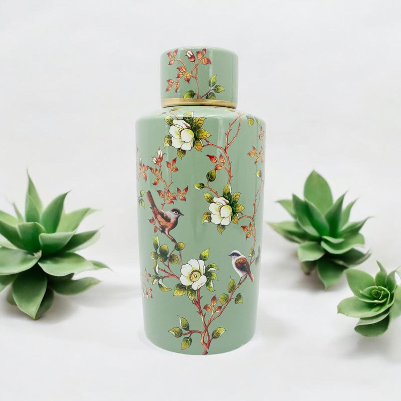 36CM CERAMIC JAR WITH LID