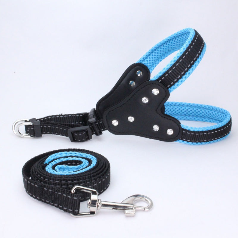 Dog chest back triangle chest strap