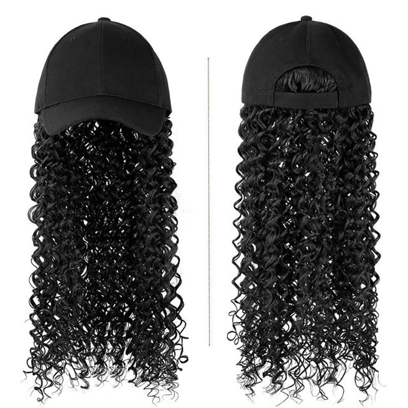 Women's Natural-Look Wig with Hat