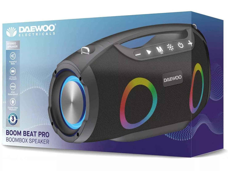 Daewoo Boom Beat Pro Pulse Bluetooth Party Speaker 6.5 Inch LED 40W