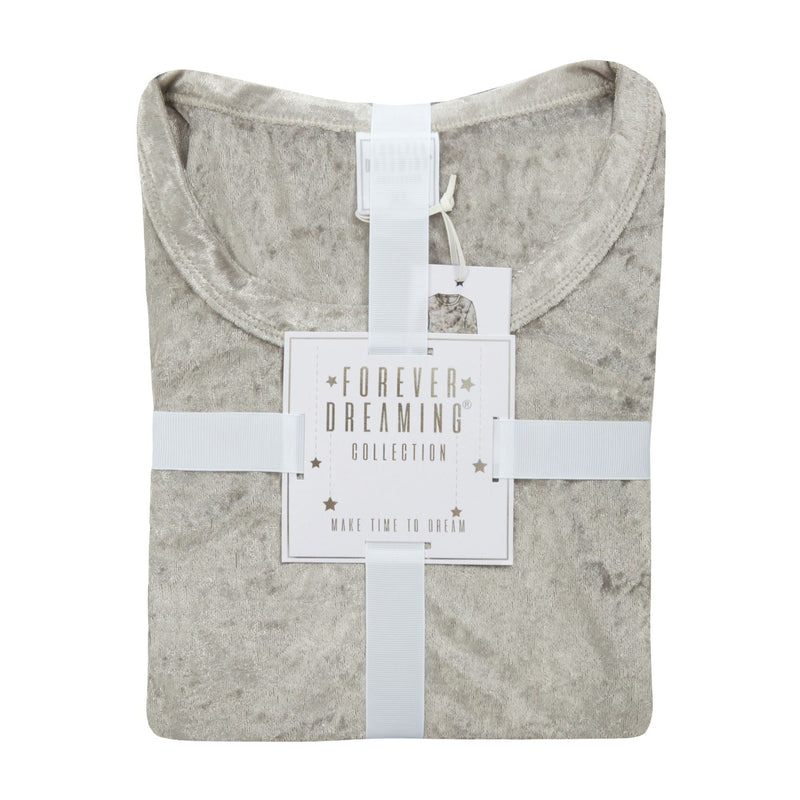Ladies Velvet Lounge Suit: Cozy Crushed Fleece Pyjamas Set for Winter Comfort