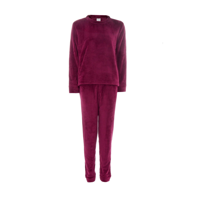 Ladies Warm Fleece Pyjama Sets with Long Sleeves | Loungewear Tops & Bottoms