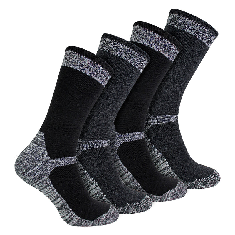 4 Pack Mens Cotton Reinforced Industrial Outdoor Work Socks