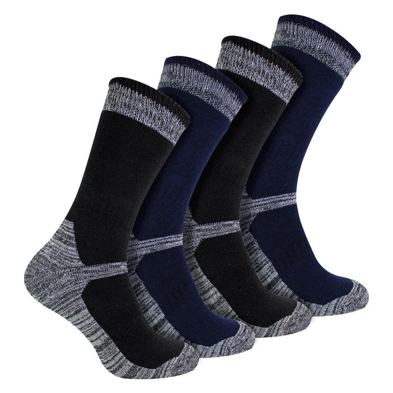 4 Pack Mens Cotton Reinforced Industrial Outdoor Work Socks