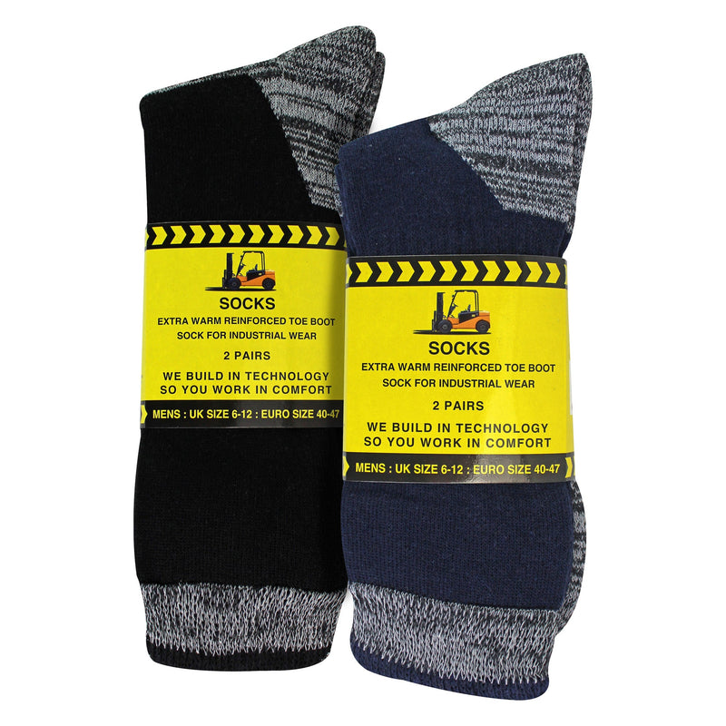 4 Pack Mens Cotton Reinforced Industrial Outdoor Work Socks