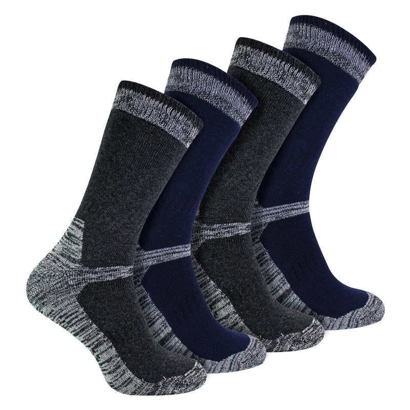 4 Pack Mens Cotton Reinforced Industrial Outdoor Work Socks