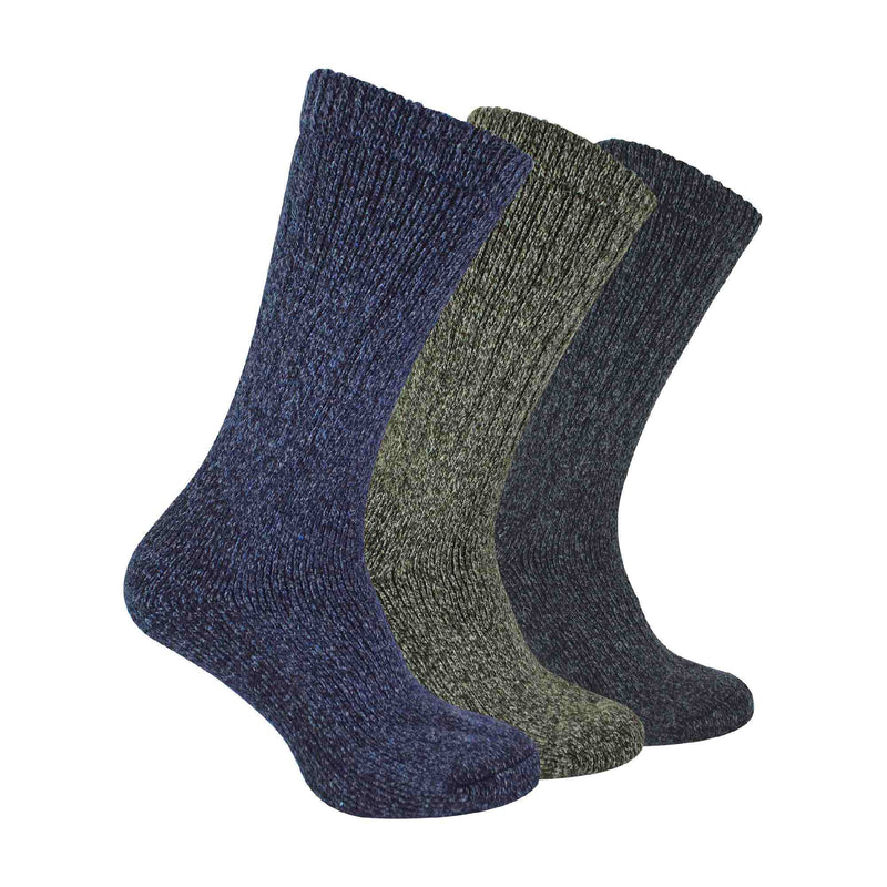 3 Pack Mens Thick Warm Merino Wool Socks