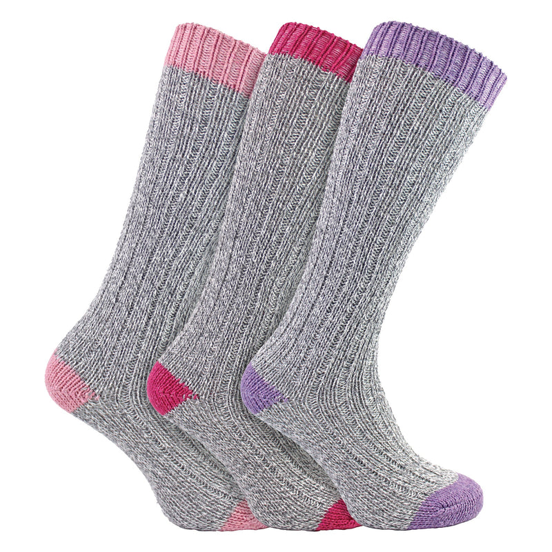3 Pairs Extra Long Warm Wool Ladies Socks