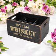 34CM BLACK WOODEN 12 BOTTLE WINE HOLDER - InStock