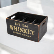 34CM BLACK WOODEN 12 BOTTLE WINE HOLDER - InStock