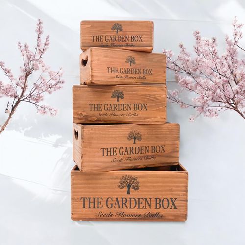 35/32/28/25/22CM SET 5 WOODEN BOXES - InStock