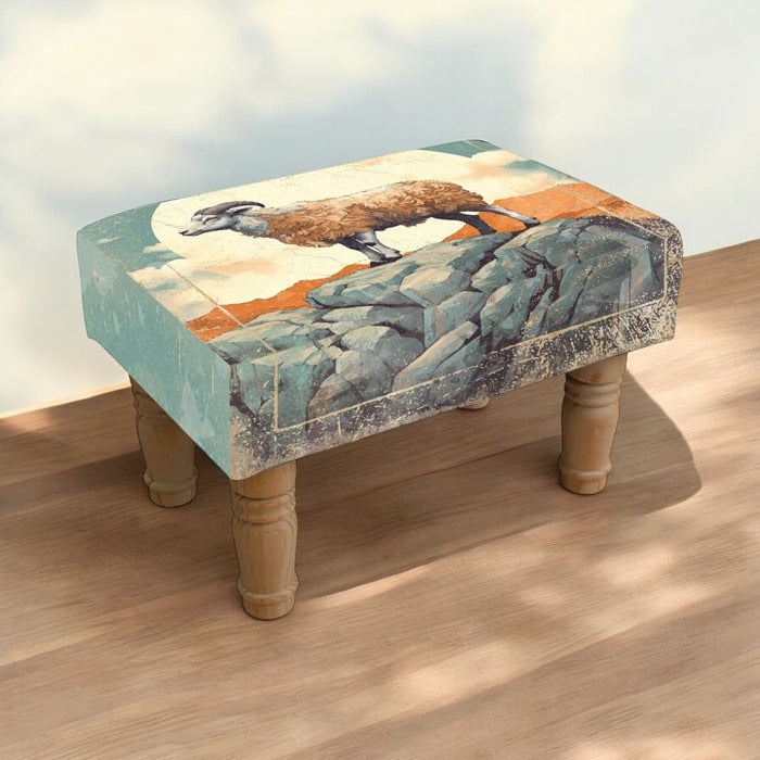 SHEEP FOOTSTOOL