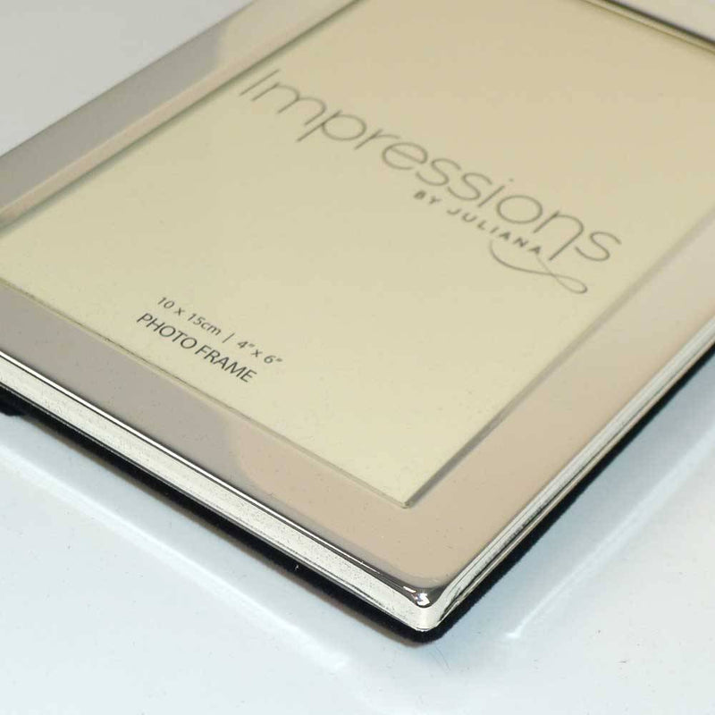 Silver Plated 6x4 inch Photo Frame - Hangs and Stands