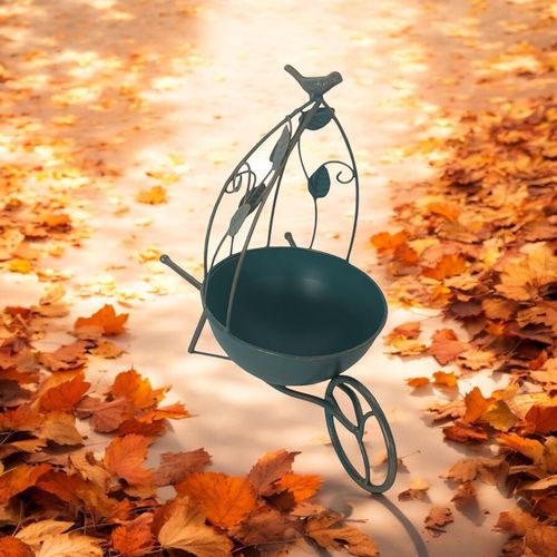 36CM BLUE METAL GARDEN PLANTER - InStock